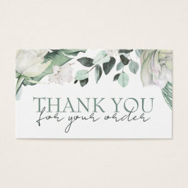 Elegante smaragdgroene dank u kortingskaart visitekaartje