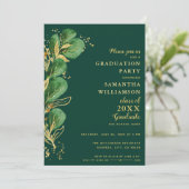 Elegante Smaragdgroene Eucalyptus 2026 Afstuderen Kaart (Staand voorkant)
