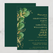Elegante Smaragdgroene Eucalyptus 2026 Afstuderen Kaart (Voorkant / Achterkant)