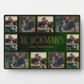 Elegante Smaragdgroene Gouden Fotolijsten 10 Famil Fotoplaat (voorkant)