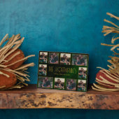 Elegante smaragdgroene gouden lijsten 10 familiefo fotoplaat (Zijkant)