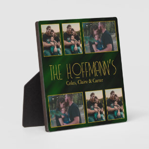 Elegante smaragdgroene gouden lijsten 6 familiefot fotoplaat