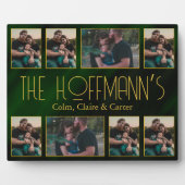 Elegante smaragdgroene gouden lijsten 8 familiefot fotoplaat (Voorkant)