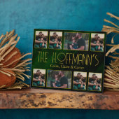 Elegante smaragdgroene gouden lijsten 8 familiefot fotoplaat (Zijkant)