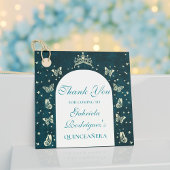 Elegante smaragdgroene gouden vlinders Dank u Bedankjes Labels