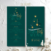 Elegante smaragdgroene kerstboom menu