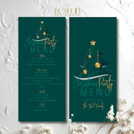 Elegante smaragdgroene kerstboom menu