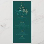 Elegante smaragdgroene kerstboom menu (Voorkant)
