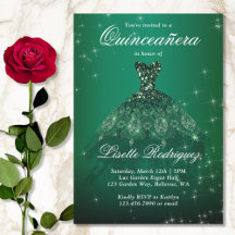 Elegante smaragdgroene Quinceanera