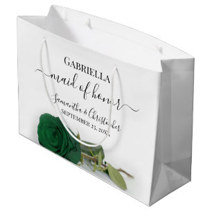 Elegante Smaragdgroene Roos Bruidsmeisje Trouwfees Groot Cadeauzakje