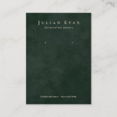 Elegante smaragdgroene sieraden oorbel display visitekaartje (Voorkant)