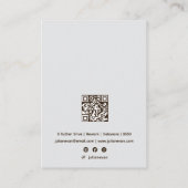 Elegante smaragdgroene sieraden oorbel display visitekaartje (Achterkant)