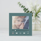 Elegante Smaragdgroene Trouwlied QR Save The Date (Staand voorkant)