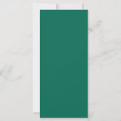 Elegante Smaragdgroene Trouwmenu Kaart (Achterkant)