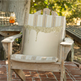 Elegante smeltende gouden glitter glamour buitenkussen