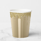 Elegante smeltende gouden glitterglans papieren bekers (Rechts)