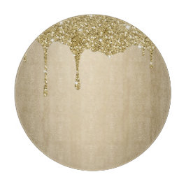 Elegante smeltende gouden glitterglans snijplank