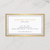 Elegante Snakeskin Print Mode Designer, Boetiek Visitekaartje (Achterkant)