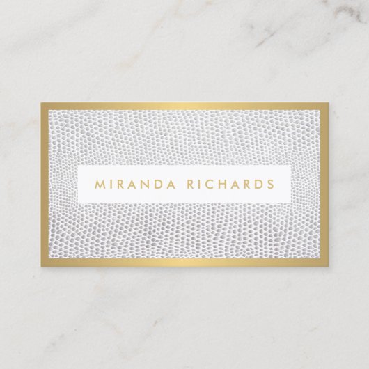 Elegante Snakeskin Print Mode Designer, Boetiek Visitekaartje (Voorkant)