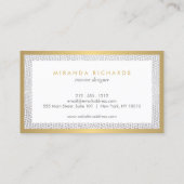 Elegante Snakeskin Print voor Interieur Designer Visitekaartje (Achterkant)