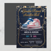 Elegante Sneaker Ball: een feest voor genderonthul Kaart (Voorkant / Achterkant)