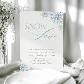Elegante sneeuw in liefde bruids douche uitnodigin kaart