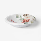 Elegante Sneeuw in Liefde Winter Rood Vrijgezellen Papieren Kommen (Gebogen)