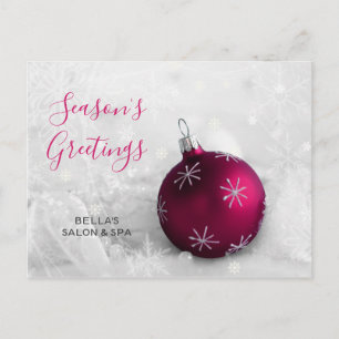 Elegante sneeuw scène roze ornament zakelijke fees feestdagenkaart