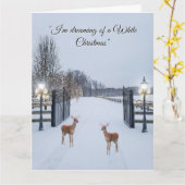 Elegante Sneeuw Serene Scene Ontwerp Kaart (Gele Bloem)