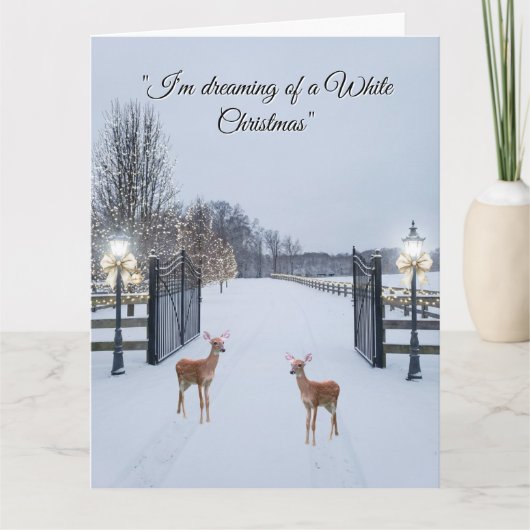 Elegante Sneeuw Serene Scene Ontwerp Kaart (Voorkant)
