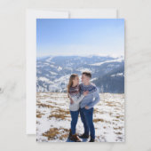 Elegante Sneeuw Wereldbol Trouwringen Save The Date (Achterkant)