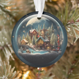 Elegante sneeuwbol ornament