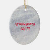 Elegante sneeuwdecoratie keramisch ornament (Rechts)