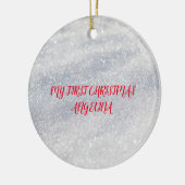 Elegante sneeuwdecoratie keramisch ornament (Links)