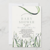 Elegante Sneeuwklokjes Watercolor Baby Shower per  Kaart (Voorkant)