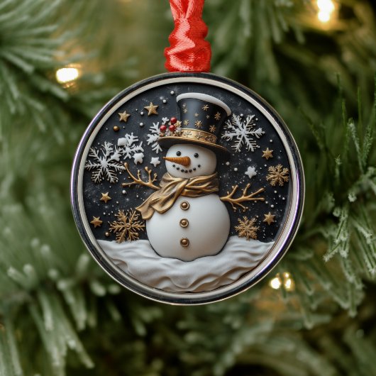 Elegante Sneeuwman Kerst Ornament (Boom)