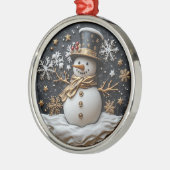 Elegante Sneeuwman Kerst Ornament (Links)