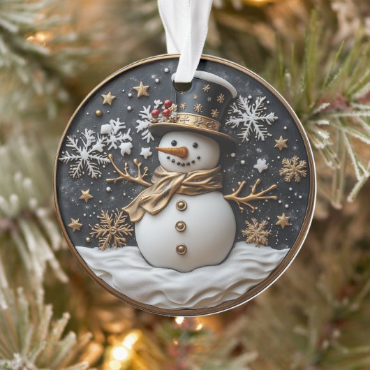 Elegante Sneeuwman Kerst Ornament (Boom)