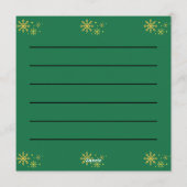Elegante Sneeuwman Kerstkaart (Achterkant)