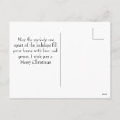 Elegante sneeuwpop vreugde Kerstmis Familie Foto C Feestdagenkaart (Achterkant)