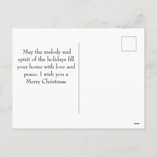 Elegante sneeuwpop vreugde Kerstmis Familie Foto C Feestdagenkaart (Achterkant)