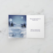 Elegante sneeuwscène vakantie groet Kaart (Binnen)