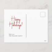 Elegante sneeuwval feestelijke Kerstmis Gelukkig Feestdagenkaart (Achterkant)