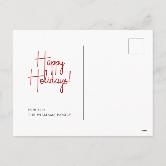 Elegante sneeuwval feestelijke Kerstmis Gelukkig Feestdagenkaart (Achterkant)