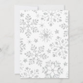 Elegante Sneeuwvlok Baby shower Invitation Kaart (Achterkant)