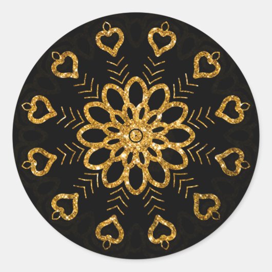 Elegante sneeuwvlok bloemenmandala Stickers (Voorkant)