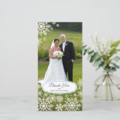 Elegante sneeuwvlok bruiloft Bedankt (Staand voorkant)