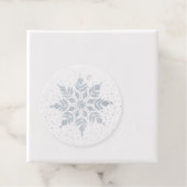 Elegante sneeuwvlok en Confetti Stippen Zilverfoli Bedankjes Labels (Met doos)