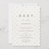 Elegante sneeuwvlok Het is koud buiten Baby shower Kaart (Voorkant)