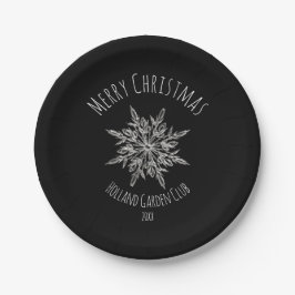 Elegante Sneeuwvlok Ijs Kristal Kerst Papieren Bor Bordje